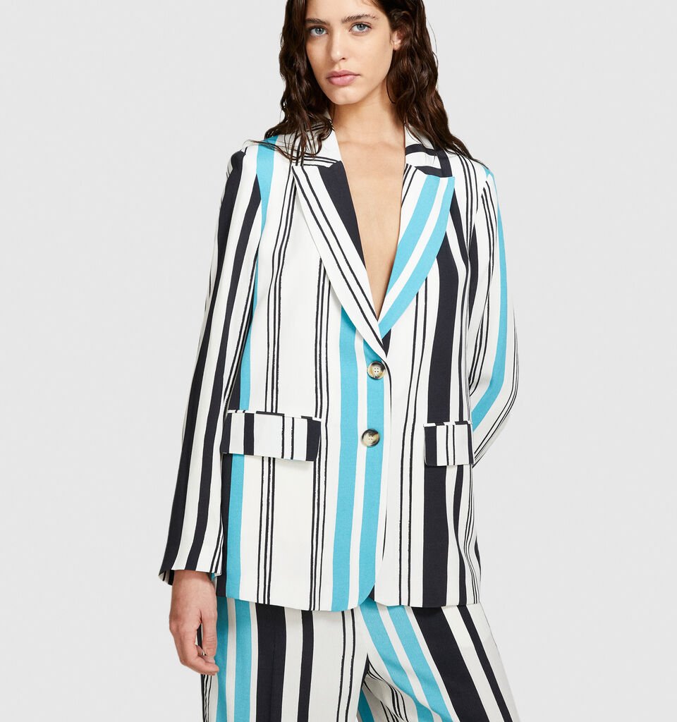 Printed blazer - women's blazers - Multi-color | Sisley image number 4